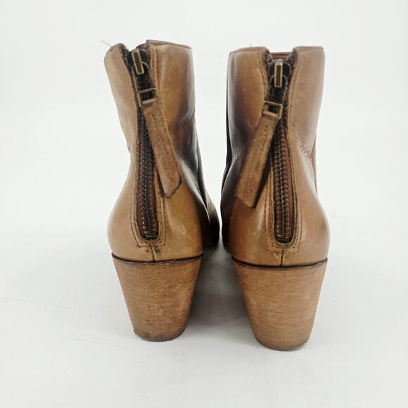 Matisse Croft Light Tan Block Heel Pointy Toe Western Booties Ankle Boot Size 9 - Picture 5 of 10